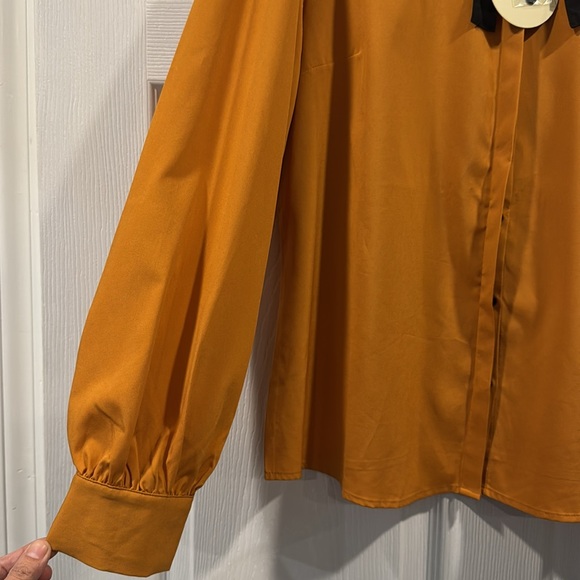 NWT New Lindy Bop Puff Sleeve Bouse Top Size UK 16 XL - Picture 6 of 8